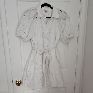a new day White Eyelet Mini Dress
